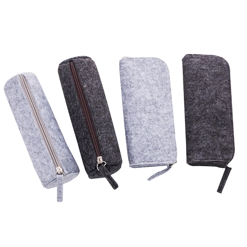 

1pcs/lot New Korean Stationery Felt Pencil Bag Students Multi Pencil Case Kawaii Storage Bag Office School Supplies
