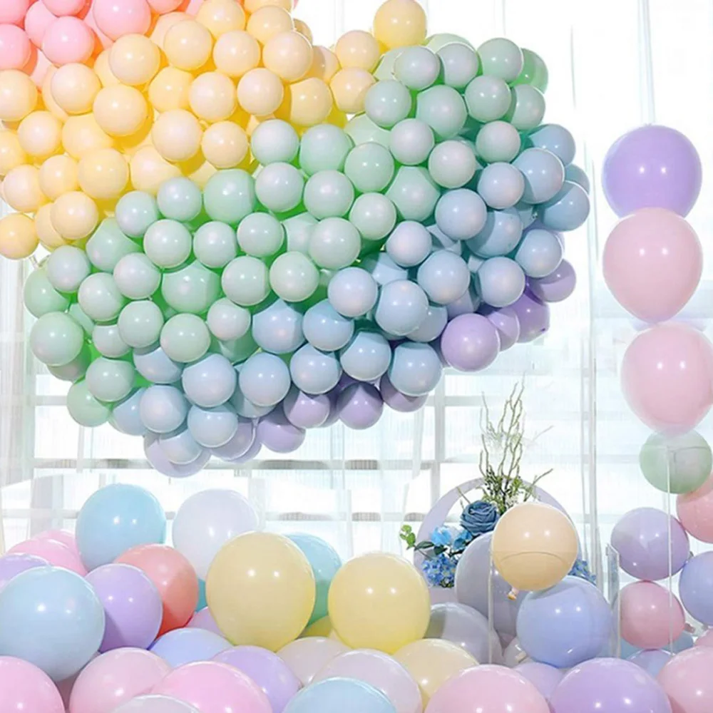 100 шт./лот 10 дюймов 2 наземные латексные гелиевые цветные шары маркарон Арка