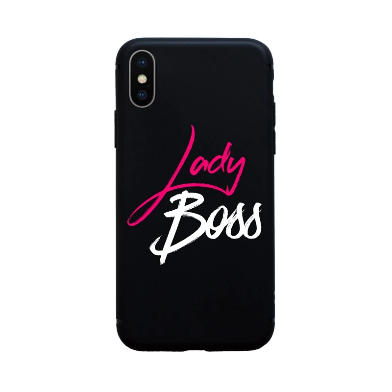 B Soft LadyBoss B Классный мягкий чехол для телефона для iPhone 11Pro Max 7 8 Plus 6 6S Plus 5 SE X XS Max XR Phone MOM BOSS HONEY Cover Fundas Coque Shell - Цвет: B Soft LadyBoss B