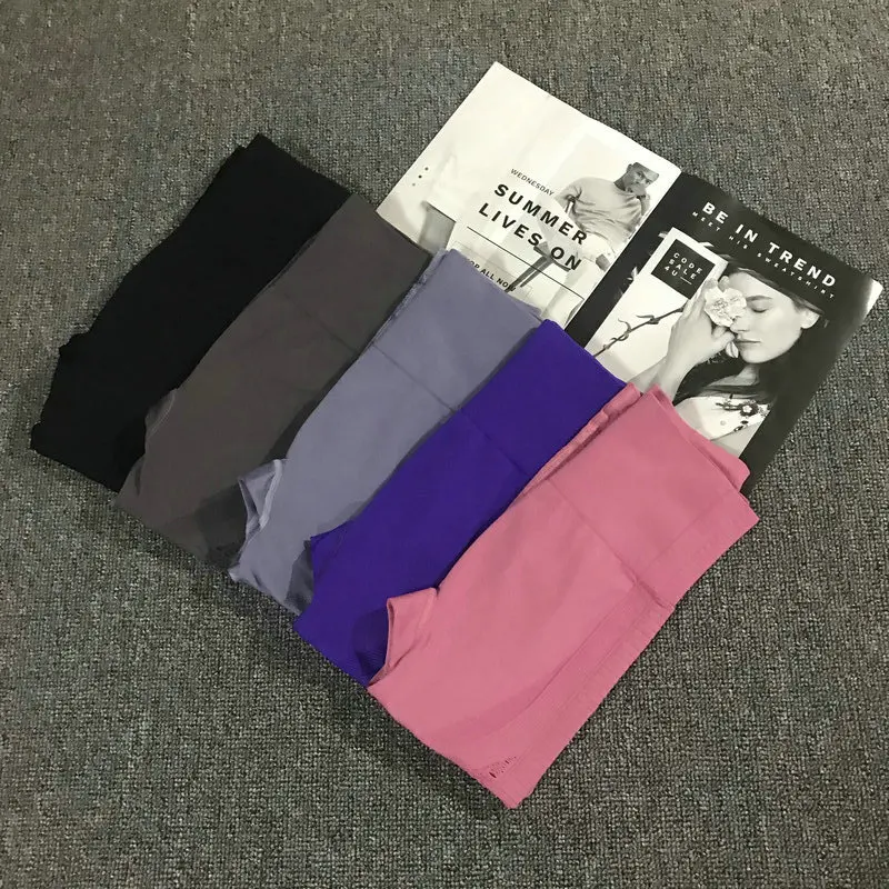 Женские Бесшовные Спортивные Капри с высокой талией спортивные капри для йоги