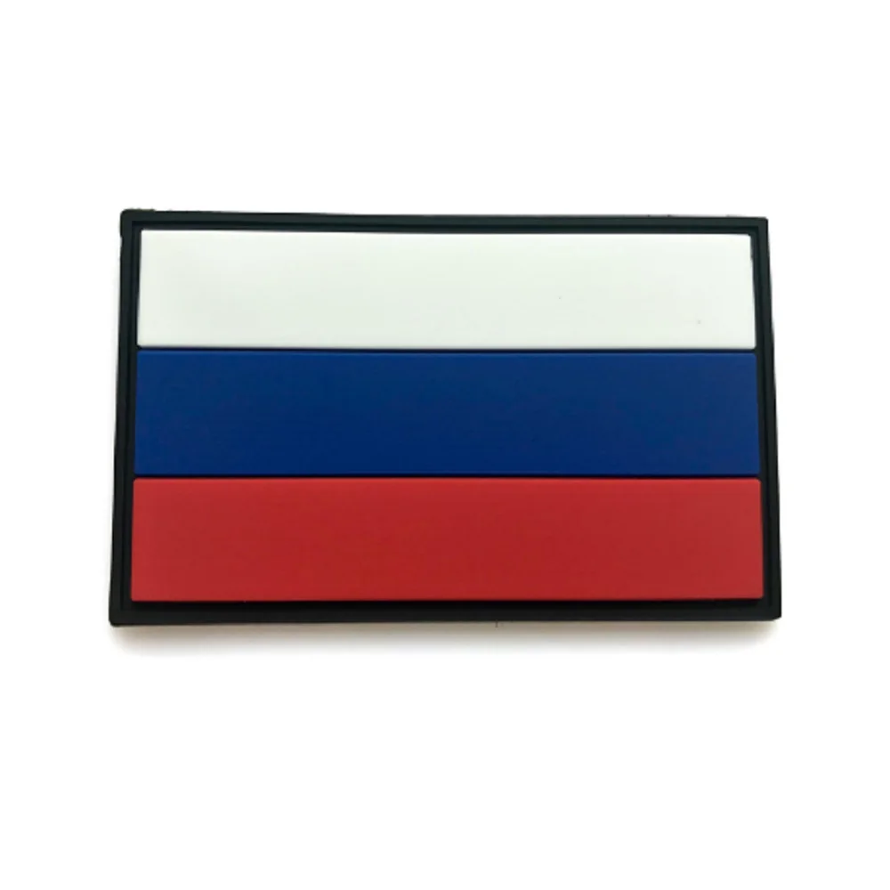 Флаг России нашивки наклейки личности заплаты вышивки или бейджи ПВХ заплатки