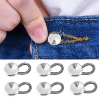 6pcs collar extenders metal buttons trouser jeans skirt waist shirt suit tie neck expanders flexible lock lengthen buckle