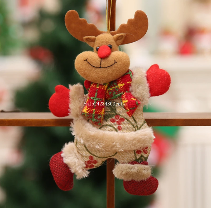 100pcs Christmas Hang Decoration Snowman Santa Claus Elk Reindeer Tree Hanging Ornaments Gift Toy Doll | Дом и сад