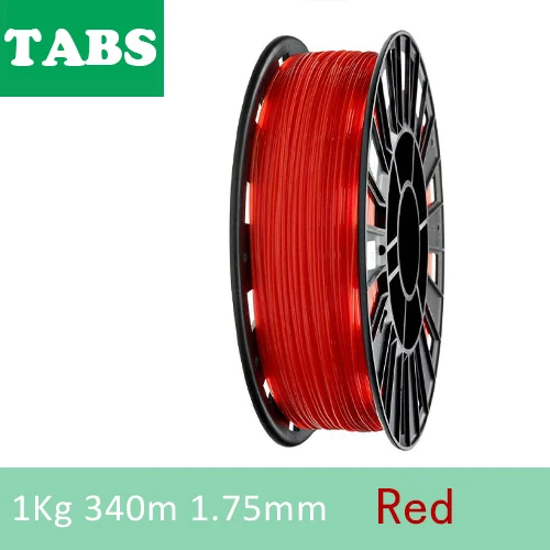 Дерево/PETG/TPU = FLEX/нейлон/TABS Филамент пластик YOUSU для 3d принтера ANET ENDER/1 кг 340 м/диаметр 1,75 мм/ из города - Цвет: TABS  Red 1kg
