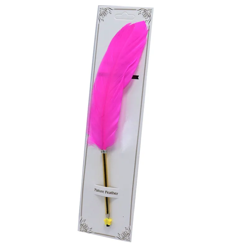 10 pcs rose red 10 шт. Красивая перьевая Шариковая ручка для письма для школьных принадлежностей канцелярские дешевые товары милые Kawaii Ручки канцелярские товары - Цвет: 10 pcs rose red