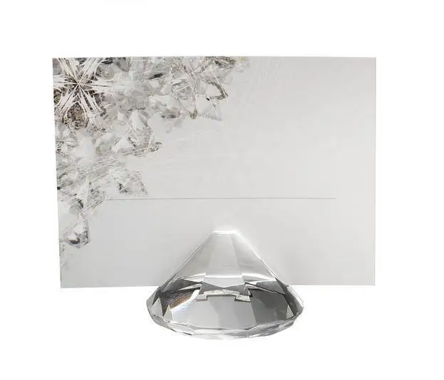 Держатель для карт из оптического стекла в форме ромба свадебное украшение стола