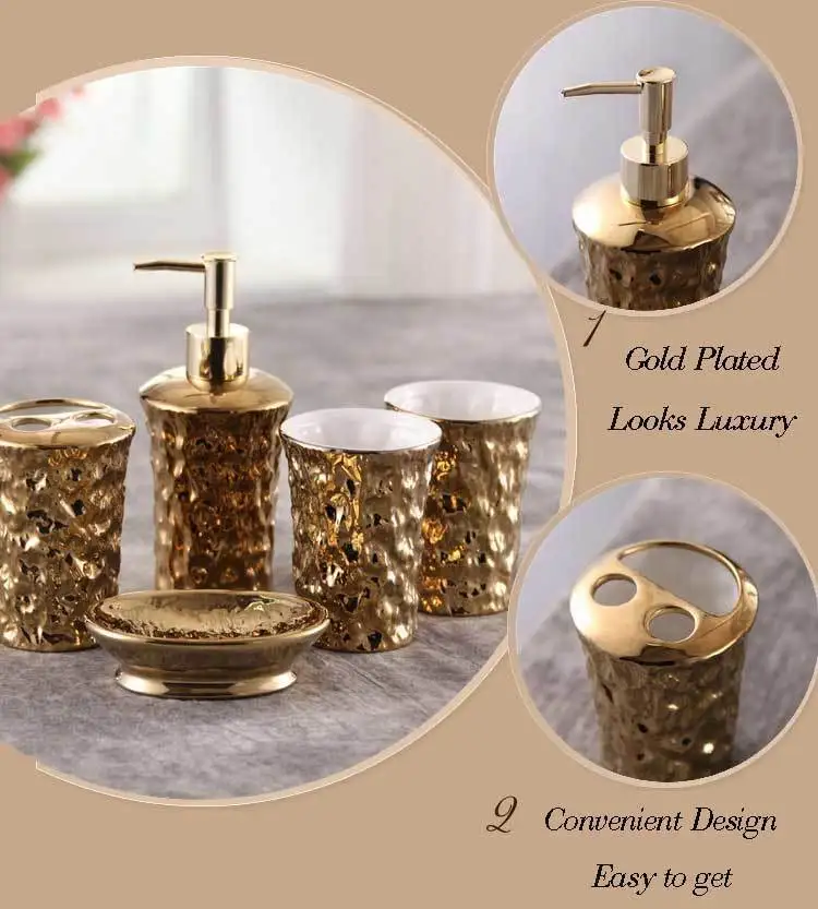 Роскошный набор Gouden Badkamer Keramische Tandenborstel подставка Tandpasta диспенсер Органайзер Decoratieve Wc аксессуары
