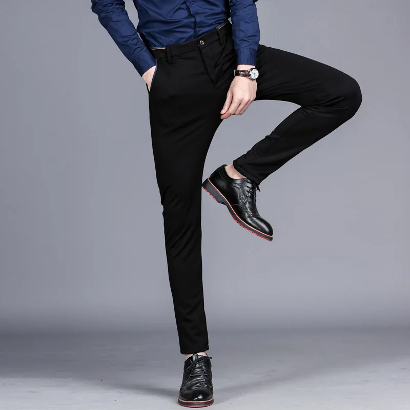 2019 бренд мужской Slim fit Брюки Чинос мужские повседневные брюки Чино бизнес Модная