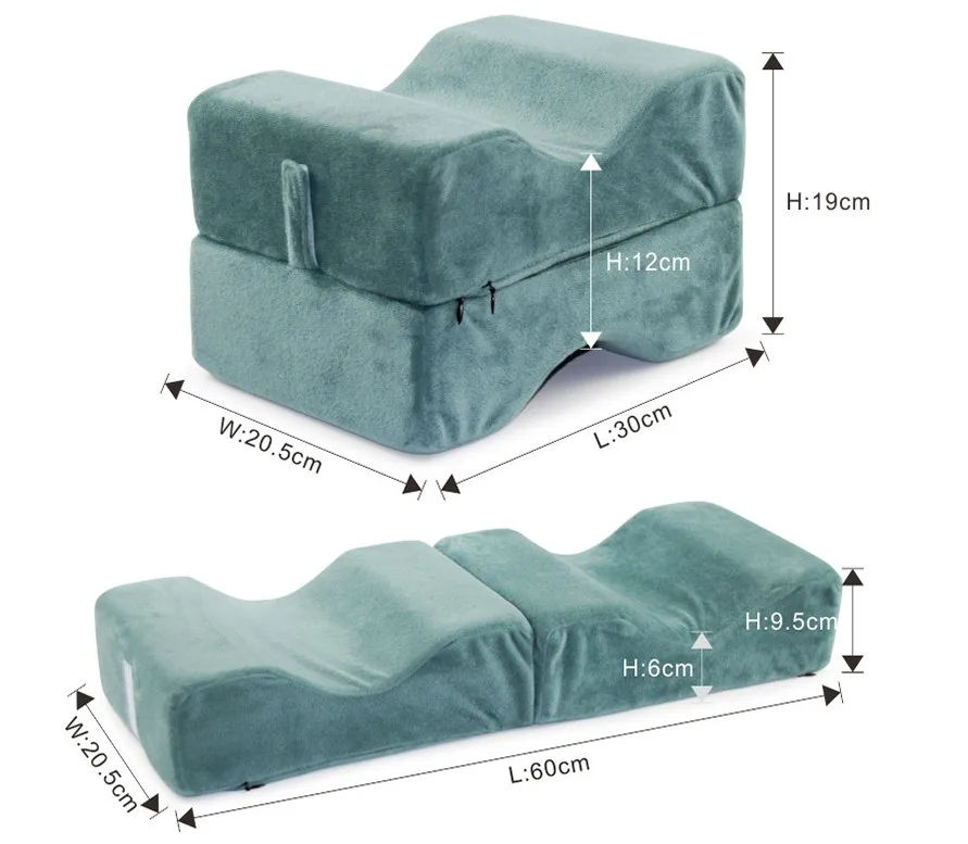 Memory Foam наколенник Подушка для сна Pregancy облегчение боли Клин подушки многофункциональная поддержка almohada rodilla11013