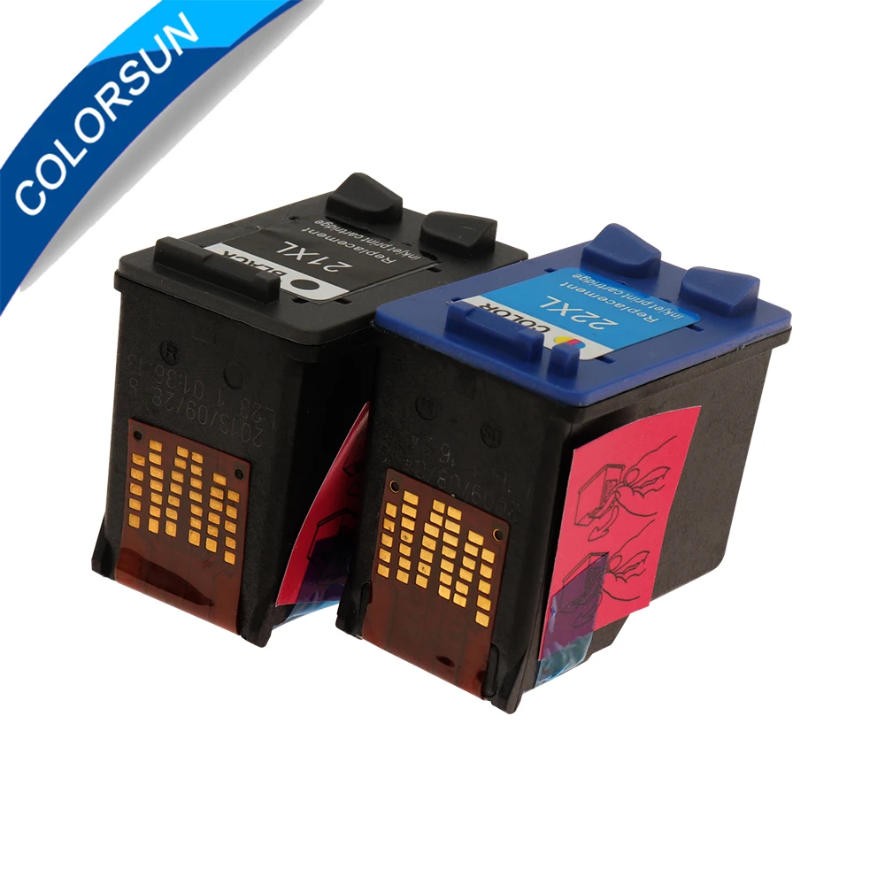 Картридж для чернил Colorsun 21 22 сменный картридж HP xl Deskjet F2180 F2200 F2280 F4180 F300 F380 380