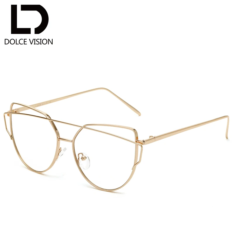 Dolce vision ретро очки формы "кошачий глаз" в рамки Для женщин Солнцезащитные очки женские бренд очки из сплава Классические оправы Солнцезащитные очки