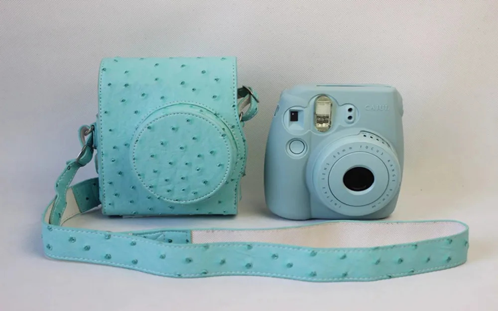 Кожа Камера ремень сумка чехол Чехол протектор для Polaroid фото Fuji Fujifilm Instax Mini 8