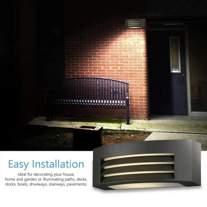 Уличные водонепроницаемые настенные лампы осветительный прибор из алюминия E27