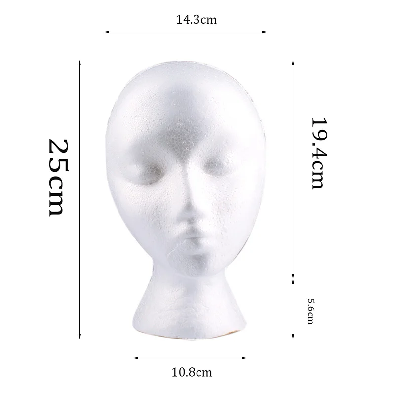 Hot Female Styrofoam Foam Mannequin Manikin Head Model Hat Glasses Display Wig Stand Rack | Дом и сад