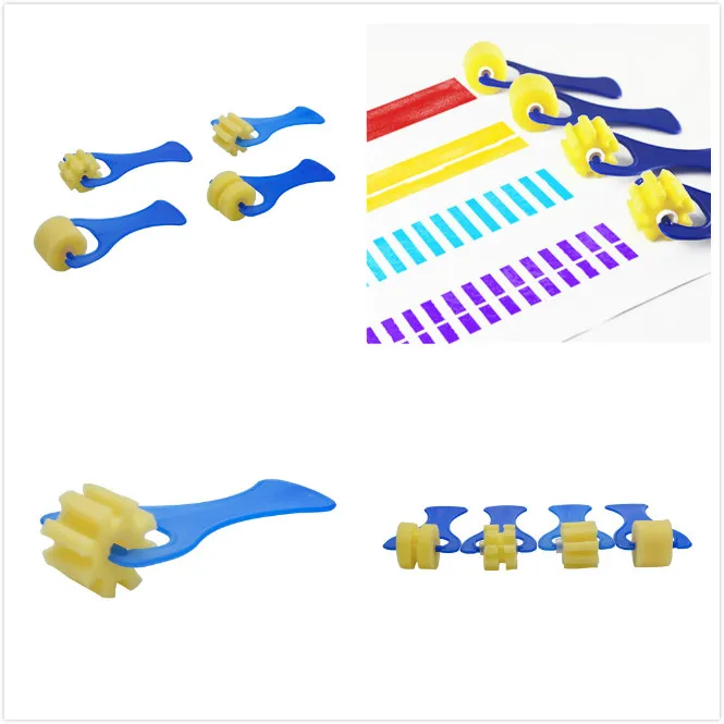 

4Pcs/lot small roller sponge graffiti brush Painting tools Sterile sponge seal watercolor brush artists art supplies kid brush