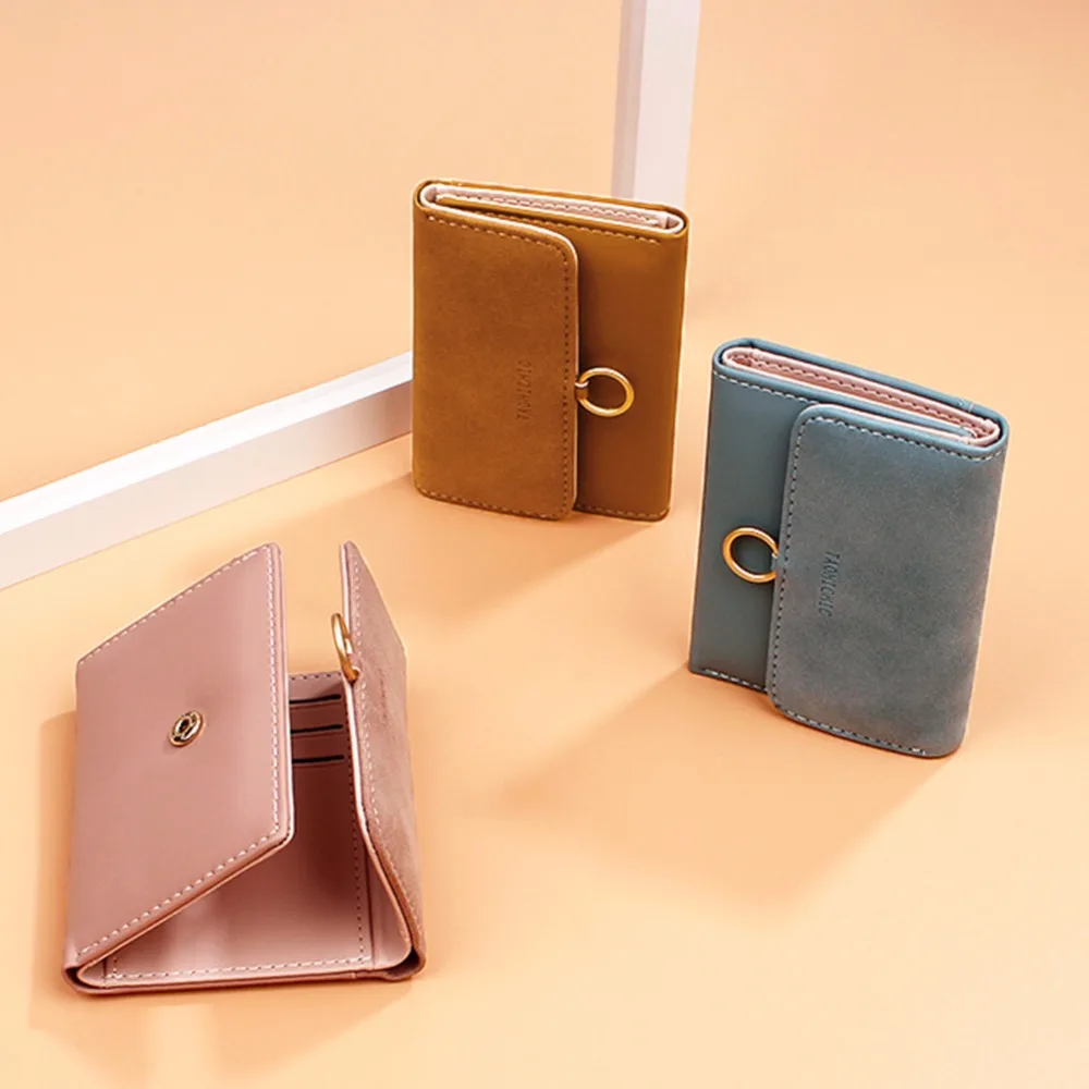 Женский маленький кошелек от известного бренда Taomicmic короткий из искусственной