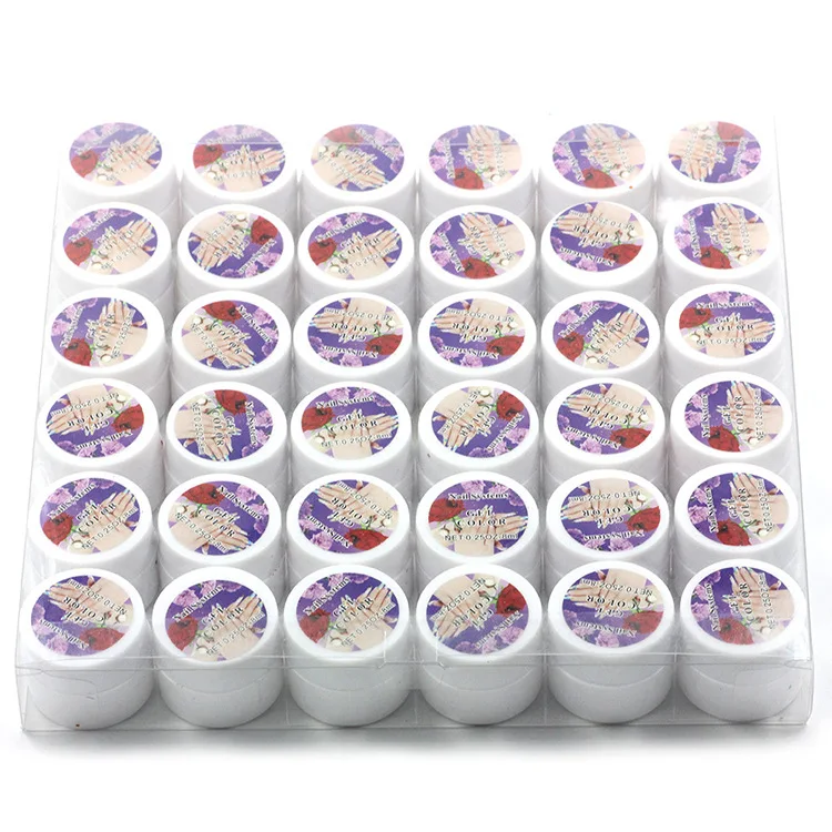 36 однотонных УФ гель для дизайна ногтей маникюрный набор сплошного цвета