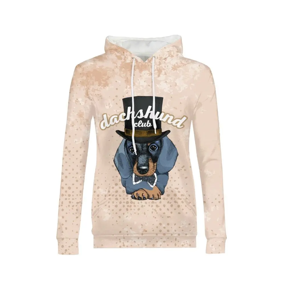 Sausage Dog Dackel Teckel дизайн 3D печатных женщин Уличная толстовки с капюшоном Harajuku Sweatwear