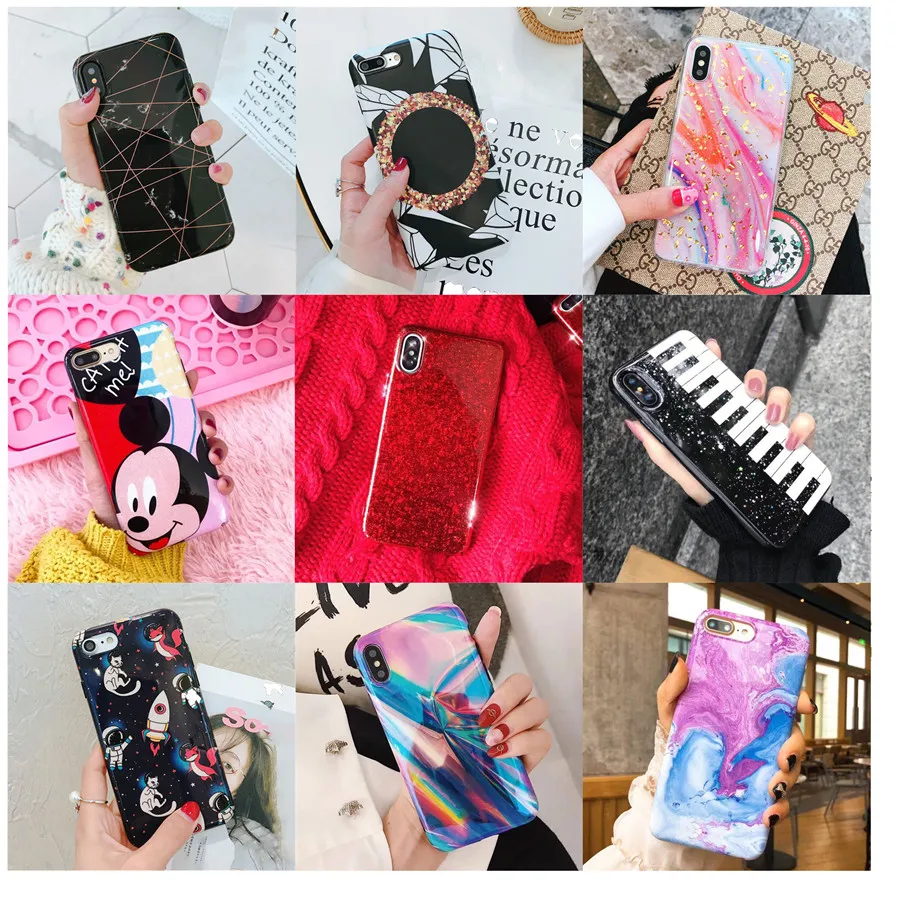 Triseoly Case For iPhone X Colorful transformation Bright surface Phone 8 7 6 Plus Cover | Мобильные телефоны и