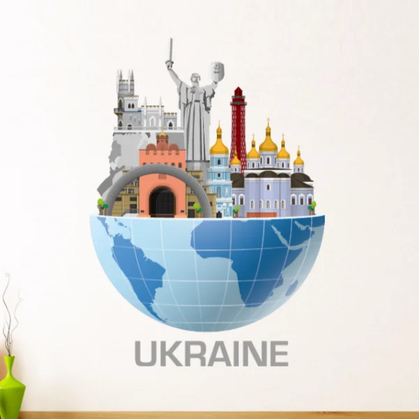 Украина глобальной Архитектура ориентир Статуя Свободы свадебный Декор винил