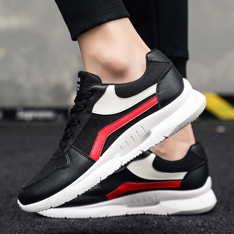 Men's Vulcanize Shoes 2020 New Lace Up Trainers Man Flat Heels Running Adult Mesh Breathable Casual Sneakers Sports | Обувь