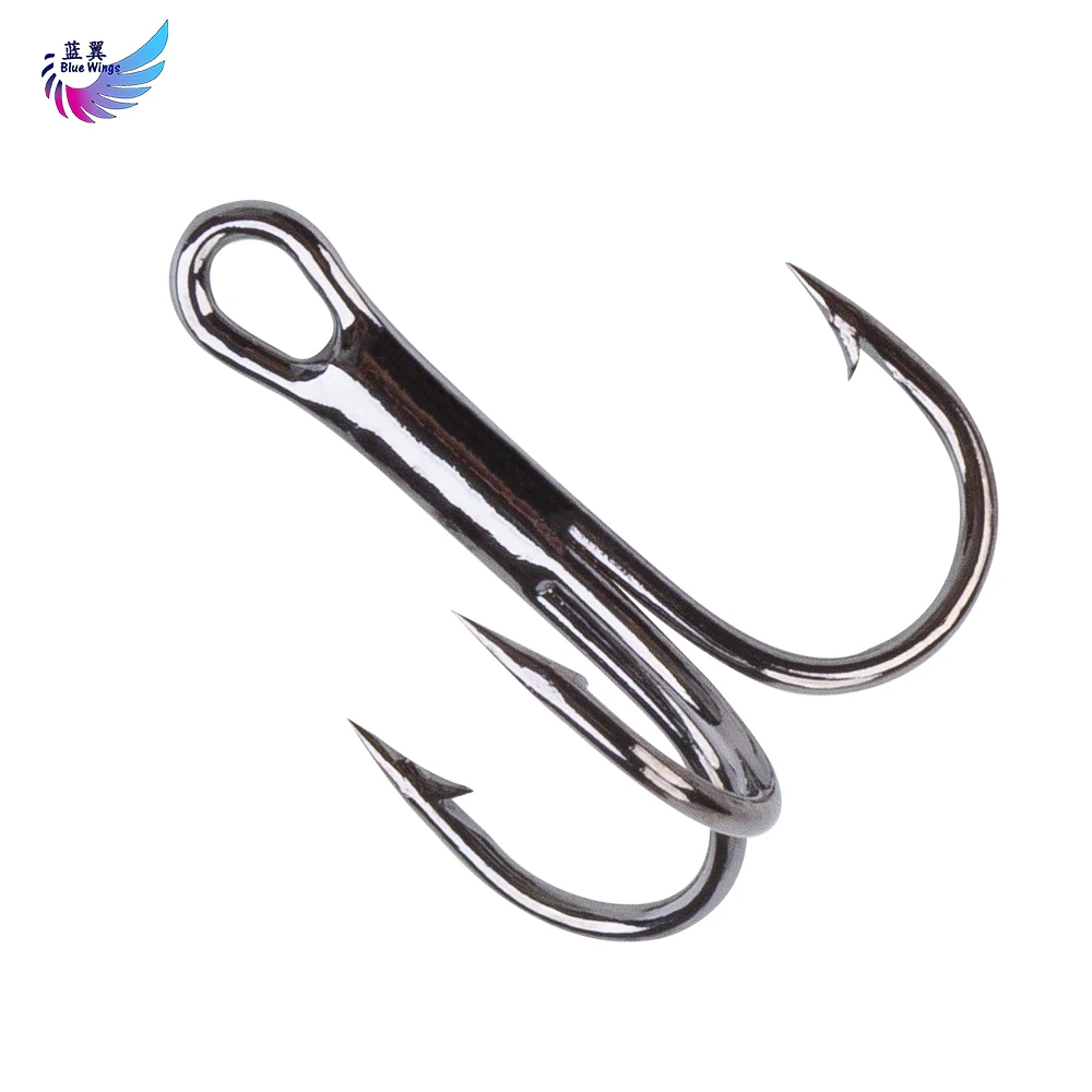 50PCS/Lot Barbed Fishing Hook High Carbon Steel Treble Tackle 2/4/6/8/10# with sharp Tip | Спорт и развлечения
