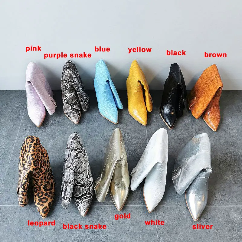 

Coolcept Plus Size 33-46 Brand Knee High Boots Women Warm Plush Pointed Toe High Heels Cowgirl Boots Winter Shoes For Women