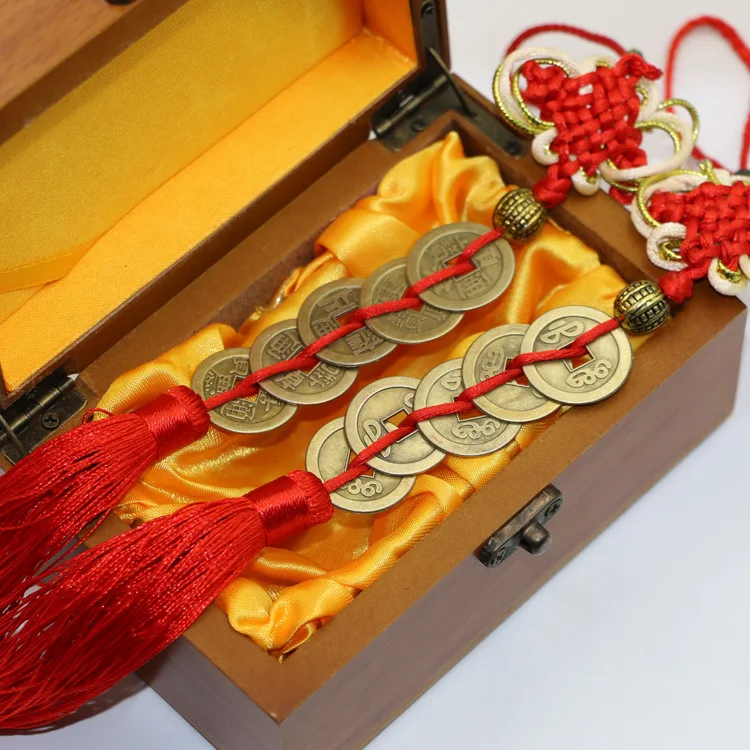wholesale -20P TOP COOL gift Pocket mascot efficacious fortune Mascot Money Drawing FENG SHUI lucky copper cash Chinese knot | Дом и сад