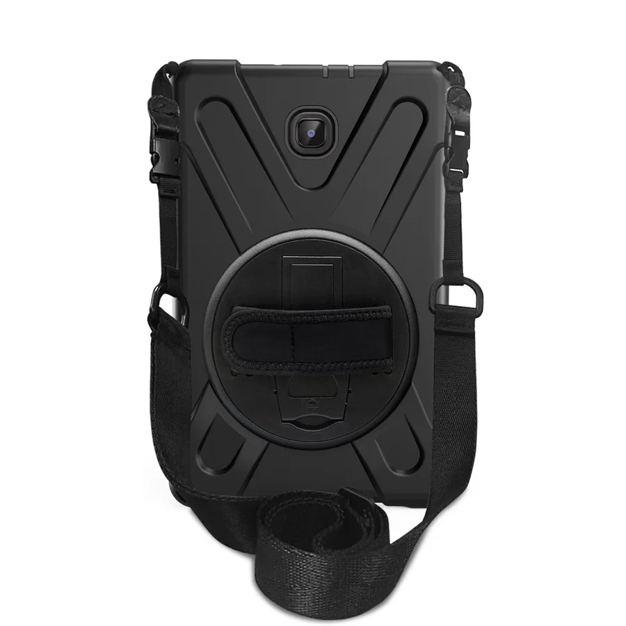 Ударопрочный ударопрочный Прочный защитный чехол для samsung Galaxy Tab A 8,0 дюймов T387 чехол с ремешком на руку или плечо