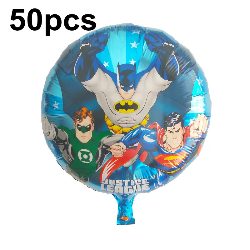 50pcs 50 шт. 3D воздушные шары героев мультфильм Мстители Халк, Человек-паук Бэтмен фольга Гелиевый шар Мальчики декор для вечеринки в честь Дня Рождения подарок воздушные шары Игрушка - Цвет: 50pcs