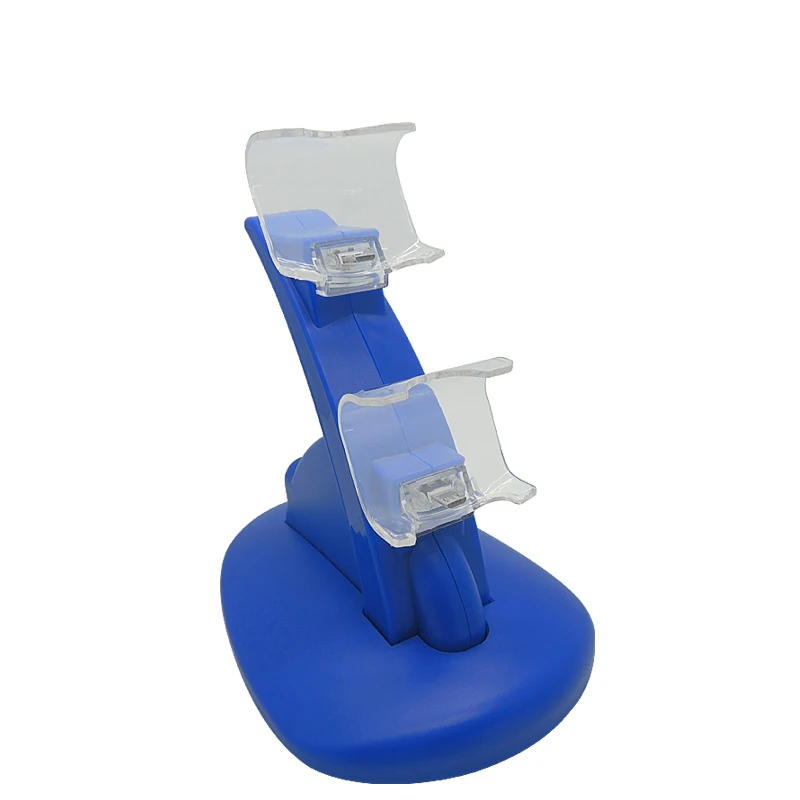 USB двойное зарядное устройство для геймпада игровой контроллер блок питания зарядная станция Подставка для sony Playstation 4 PS4 Pro Slim dualshock 4 - Цвет: Blue