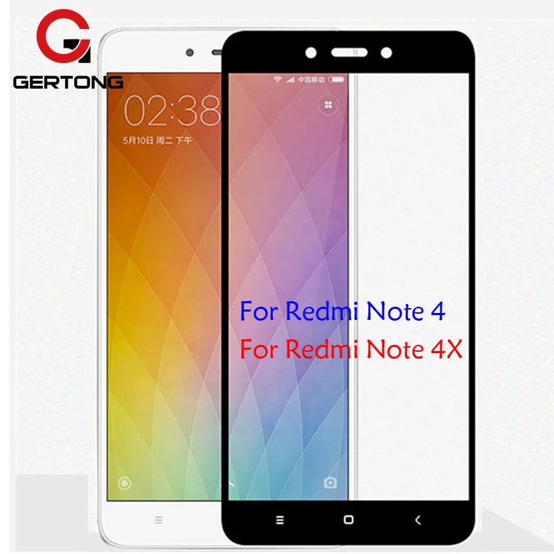 GerTong полное покрытие защита экрана закаленное стекло для Xiaomi Redmi Note 4 глобальная
