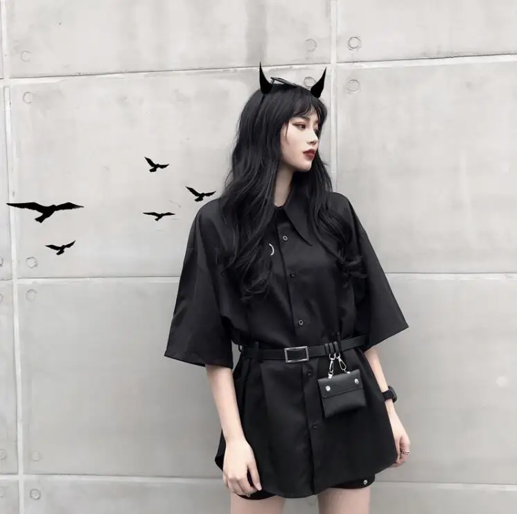Harajuku street loose casual short-sleeved shirt |