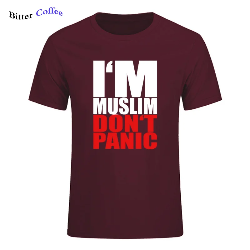8 Новая брендовая мужская футболка I AM MUSLIM Don't PANIC islam Moslem печать хлопок летняя футболка плюс размер XS-3XL - Цвет: 8