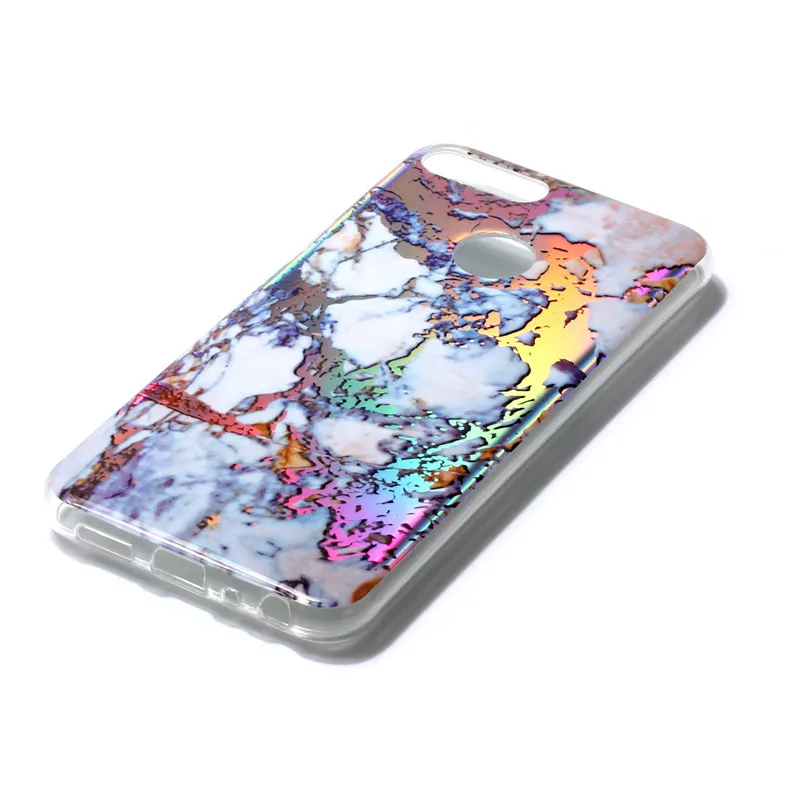 FLYKYLIN Laser Marble Case For Huawei Y3 Y5 2018 Y6 Prime Y7 Honor 9 Lite 10 Back Cover Soft TPU Silicone Phone Cases Coque |