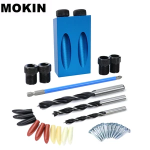 Набор направляющих для сверления с карманным отверстием 6810 мм, сверло для сверления под углом, перфоратор для отверстий, локатор для бытовых деревообрабатывающих инструментов сделай сам