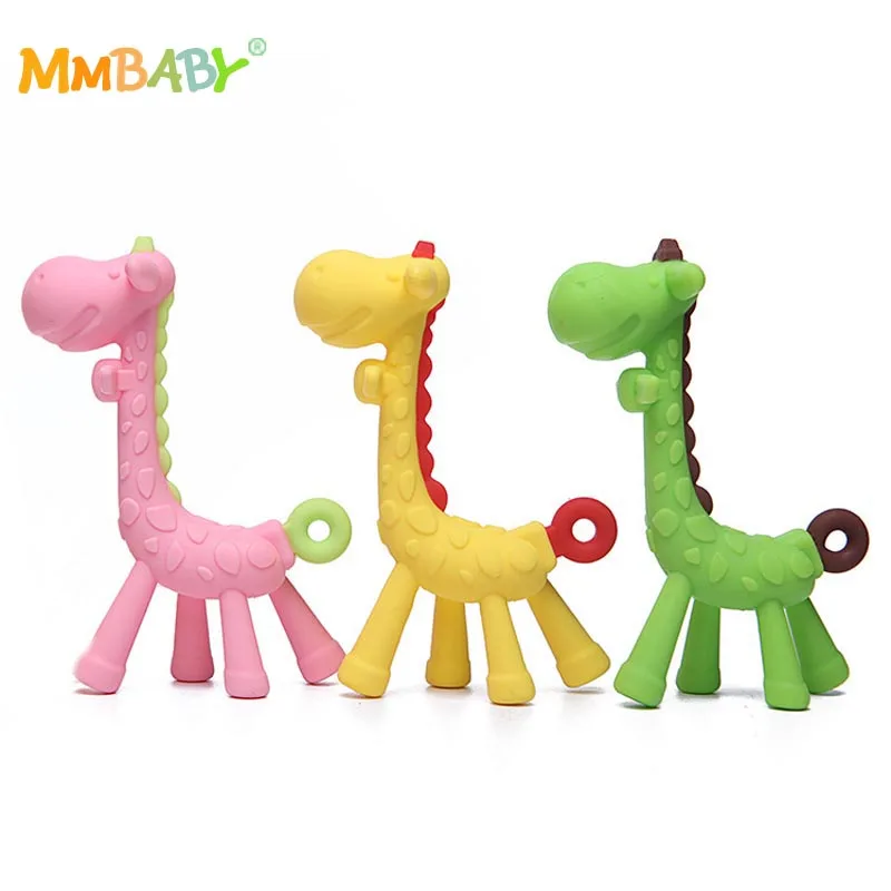 MMBABY 2019 Новый Жираф Силиконовый грызунок бусины BPA бесплатно для DIY Детский