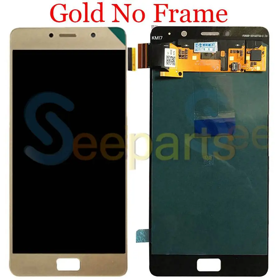 Gold No Frame OEM Протестированный для 5," lenovo Vibe P2 ЖК-дисплей кодирующий преобразователь сенсорного экрана в сборе с рамкой для lenovo P2 P2c72 P2a42 lcd - Цвет: Gold No Frame OEM