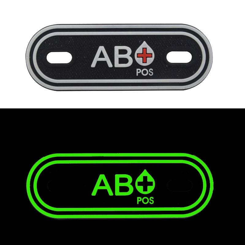 2 шт. ПВХ-пластырь в крови положительный отрицательный A+ B+ AB O POS резиновые Пластыри для ботинок рюкзак шнурки на молнии для выживания