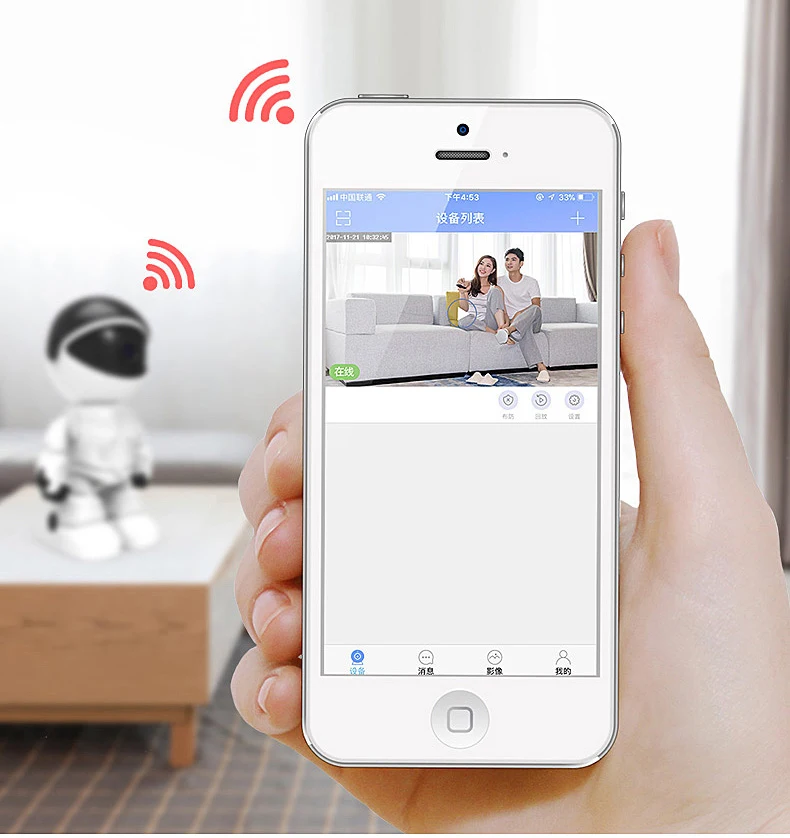 Беспроводной робот wifi камера IP P2P CCTV Cam детский монитор наблюдения HD H.264 объектив ИК ночного видения для Android или IOS CCTV Cam