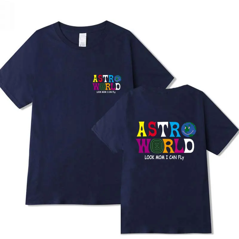 Уличная футболка ASTROWORLD модная мужская и женская с короткими рукавами надписью