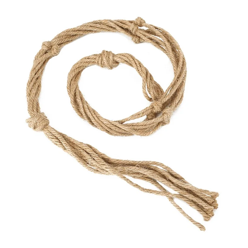 Подвесная веревка для кастрюль настенный держатель из пеньки цветов корзины