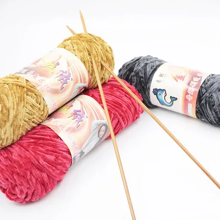 100 г/лот гладкие Полиэстеровые перчатки из грубой пряжи анти пиллинг ручной вязки