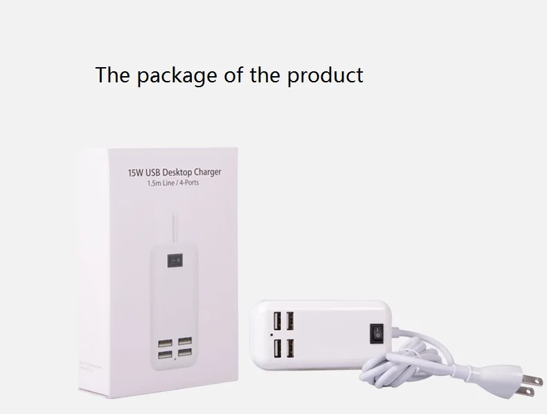 Аньго 10 шт./лот 4 порта телефон зарядное устройство 15 Вт 3A док USB совместимый для
