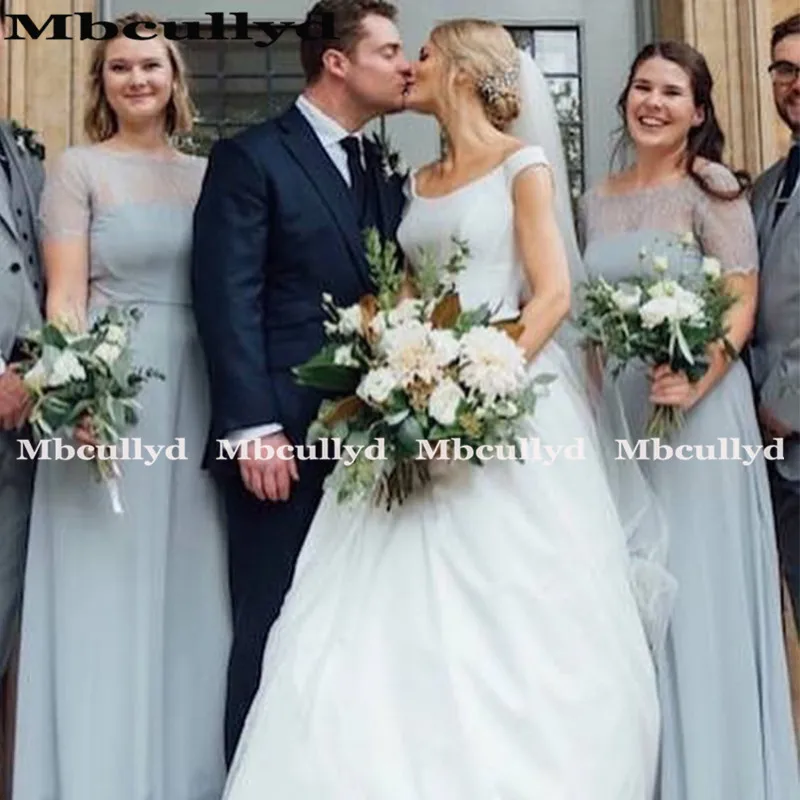 Mbcully Boho Свадебное платье белое атласное свадебное с глубоким вырезом бантом и