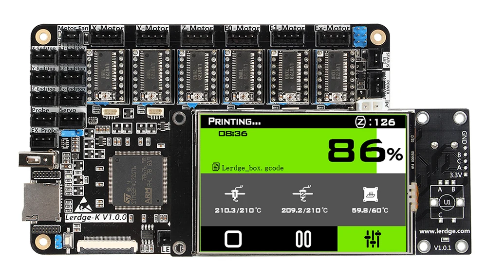 3DSWAY 3d принтер материнская плата LERDGE-K ARM 32 bit плата управления с 3," сенсорным экраном diy части wifi системная плата управления