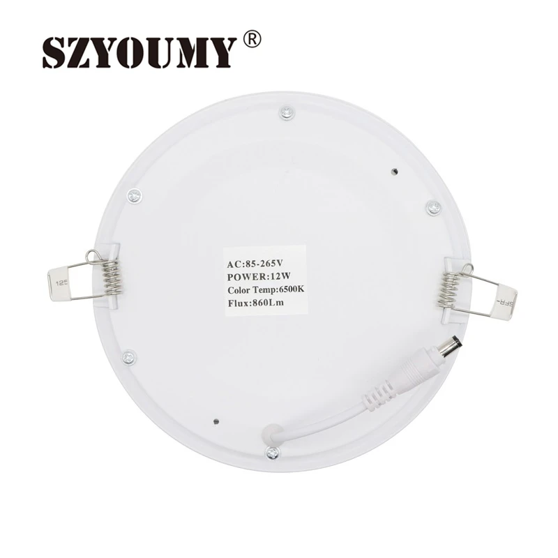 SZYOUMY высокая яркость 10 шт. Светодиодные панельные лампы 12 Вт круглая 2835 SMD