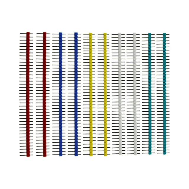 Male Color 2pcs each 10 шт. 40 Pin 1x40 Однорядный мужской и женский 2,54 ломаемый контактный разъем PCB JST разъем полосы для arduino DIY Kit - Цвет: Male Color 2pcs each