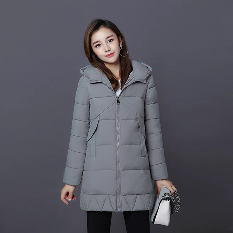 2017 New Winter cotton padded Jacket Brand Fashion Thick Women Hooded Coat Snow Outwear Warm Overcoat Large Size A862 | Женская одежда