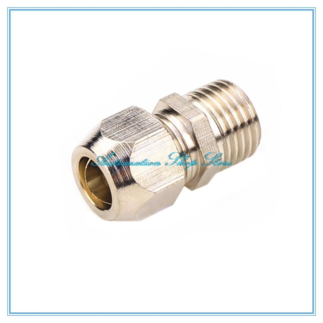 

M5 1/8 дюйма 1/4 дюйма 3/8 дюйма 1/2 дюйма NPT наружная резьба x 4 6 8 10 12 мм внешний диаметр трубки фоторазъем компрессионного фитинга